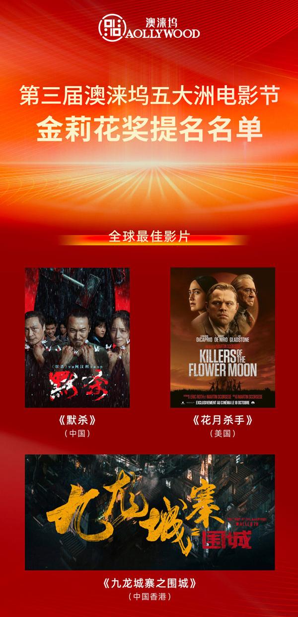 第三届澳涞坞五大洲电影节提名揭晓