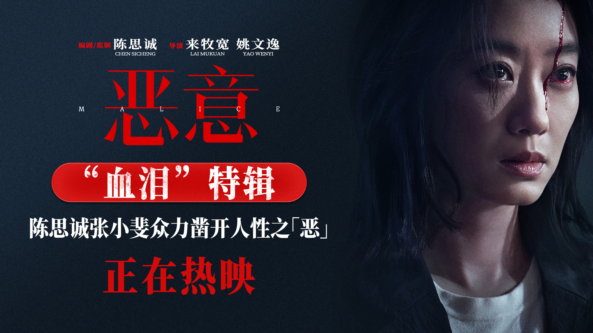 陈思诚张小斐悬疑力作《恶意》今日上映 多